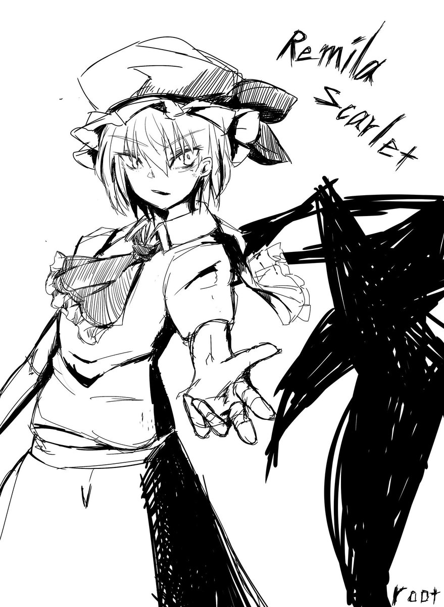 #深夜の真剣お絵描き60分一本勝負 
Remilia Scarlet 