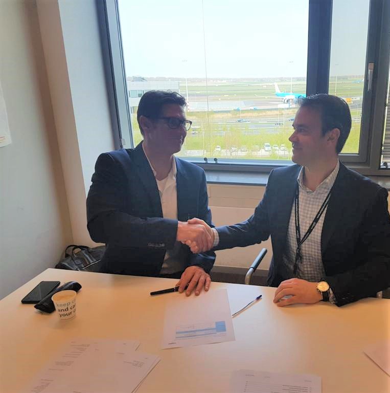 Vandaag op <a href="/Schiphol/">Amsterdam Airport Schiphol</a> SLA en DAP voor gebruik van Kermit software ondertekend. Een nieuwe mijlpaal bereikt dankzij de goede samenwerking tussen Schiphol en CenterOne. #schiphol #processautomation