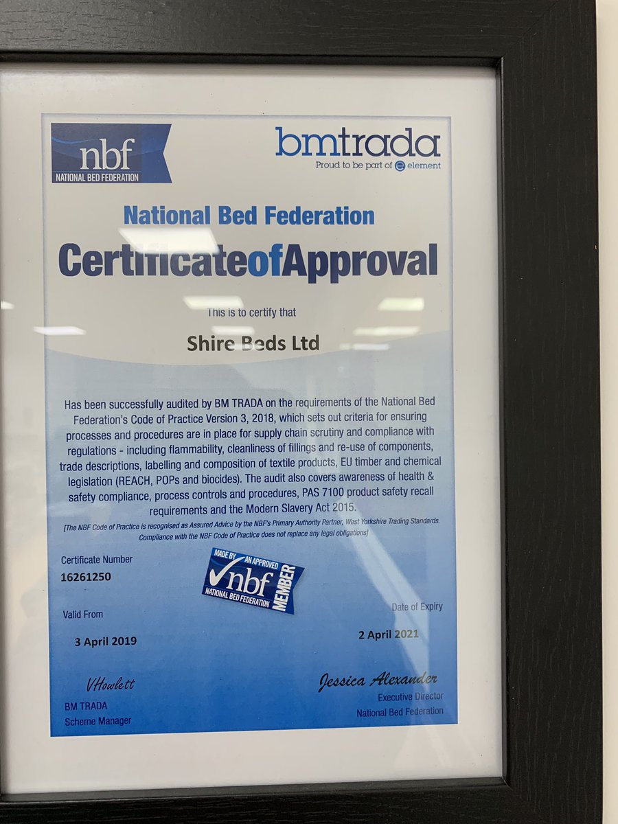 ShireBeds's tweet photo. Delighted at attaining an A rating in our recent @thebedfed audit.
#excellenceinmanufacturing #britishbeds #qualityassurance #welldoneteam https://t.co/t7G4hIHUz3