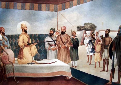 SikhLiberation's tweet photo. ਸੁਖ ਸੰਤਾ ਕਰਣੰ ਦੁਰਮਤਿ ਦਰਣੰ ਕਿਲਬਿਖ ਹਰਣੰ ਅਸਿ ਸਰਣੰ ॥
ਜੈ ਜੈ ਜਗ ਕਾਰਣ ਸ੍ਰਿਸਟਿ ਉਬਾਰਣ ਮਮ ਪ੍ਰਤਿਪਾਰਣ ਜੈ ਤੇਗੰ ॥ 
It brings happiness to the saints, mashing the vicious ones, the destroyer of sins, &amp; I under its refuge.
Hail hail to the cause of the world, saviour &amp; preserver, hail the sword! https://t.co/SwSLeKS98j