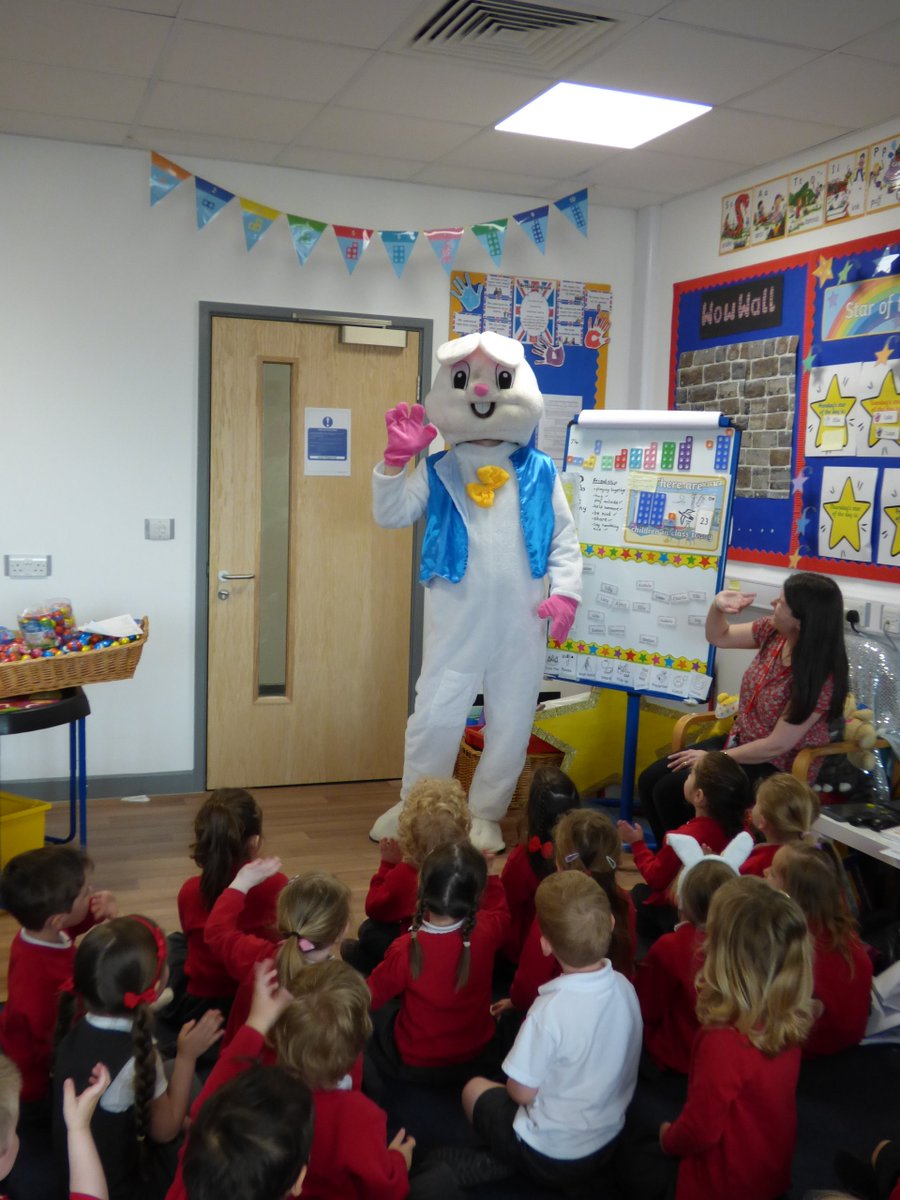 HuntingtonCPS's tweet photo. We had a very special visitor today - the Easter Bunny! Lovely chocolate surprises were delivered throughout the school, a tasty treat for home time. Many thanks to our brilliant PTA for organising the visit - have a lovely Easter weekend everyone. https://t.co/GZuau0qMZs