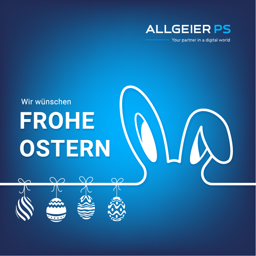 Wir wünschen allen Mitarbeitern, Kunden, Partnern, Freunden und Euren Familien frohe Ostern und erholsame Feiertage.