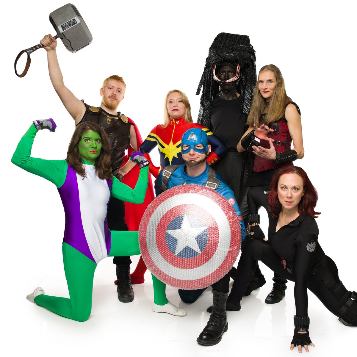 Featacrobatics's tweet photo. #throwbackthursday to #bubbleballdsm from last year, when we were the #avengers + bubble wrap monster! Themed events are really the most fun. Can't wait to hear what next years theme will be. 

@ChildServe 
Photo credit to @felsphoto https://t.co/K2pRsHWcov