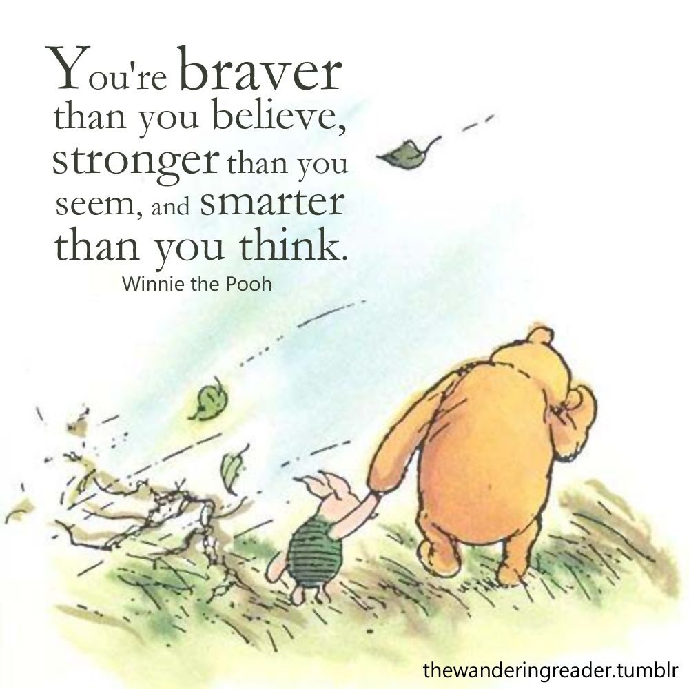 SoCalDocMom1's tweet image. Word of wisdom from Winnie the Pooh #ThursdayThought #beliveinYOU #winniethepooh #inspiration