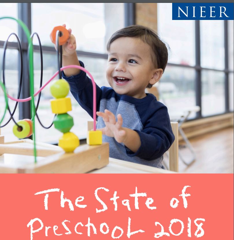 PreschoolToday's tweet photo. Looking for a report today with NO REDACTIONS? Check out #StateofPreschool2018 All you need to know about state #preK funding, enrollment, access and quality standards Who made #PreKProgress? Who is #Stalled? https://t.co/YSj9dBkket https://t.co/JncodawFzA