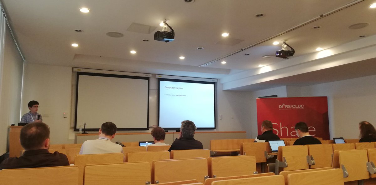 jplavac's tweet photo. Accelerating Open Source Science Applications with NVIDIA Tesla V100: @tsmolcic from @SrceHr talks about cluster Isabella being expanded with the latest generation of graphics processors, at #dorscluc @dorscluc https://t.co/srp4ynTry4