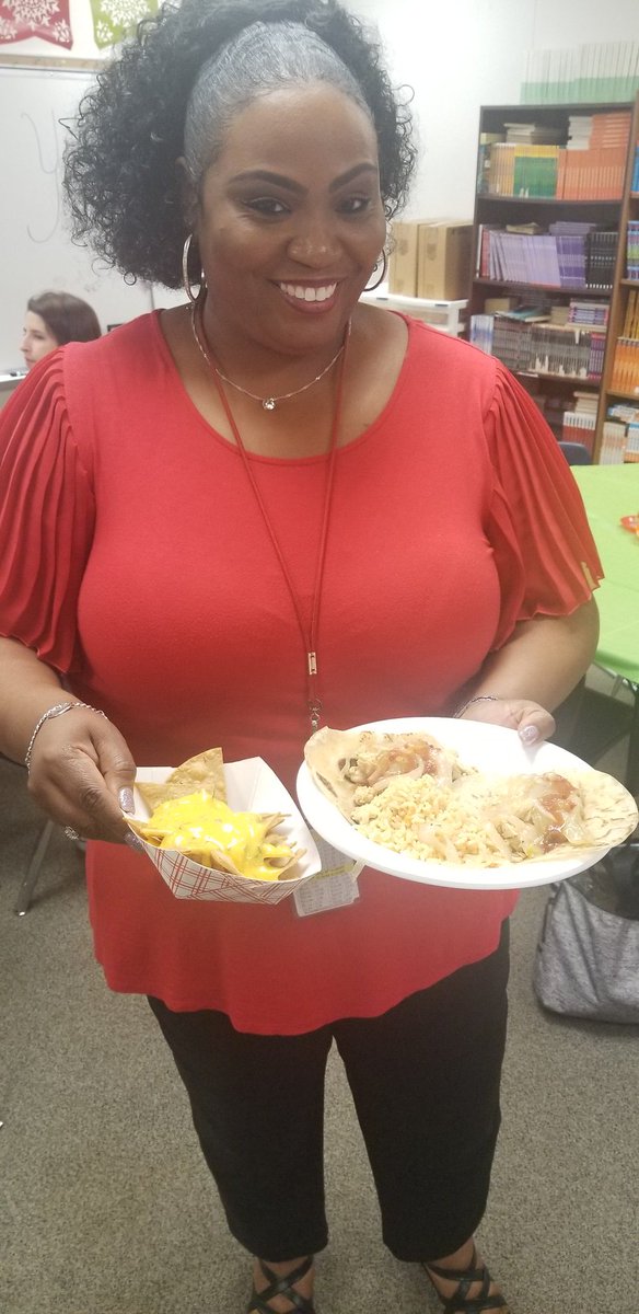 NKhowja's tweet photo. Fiesta at AMS! ESL department appreciates everyone for great TELPAS season. #PurposePassionPride @alief_middle @jillamorgan @sherfay https://t.co/z04bSEKnly