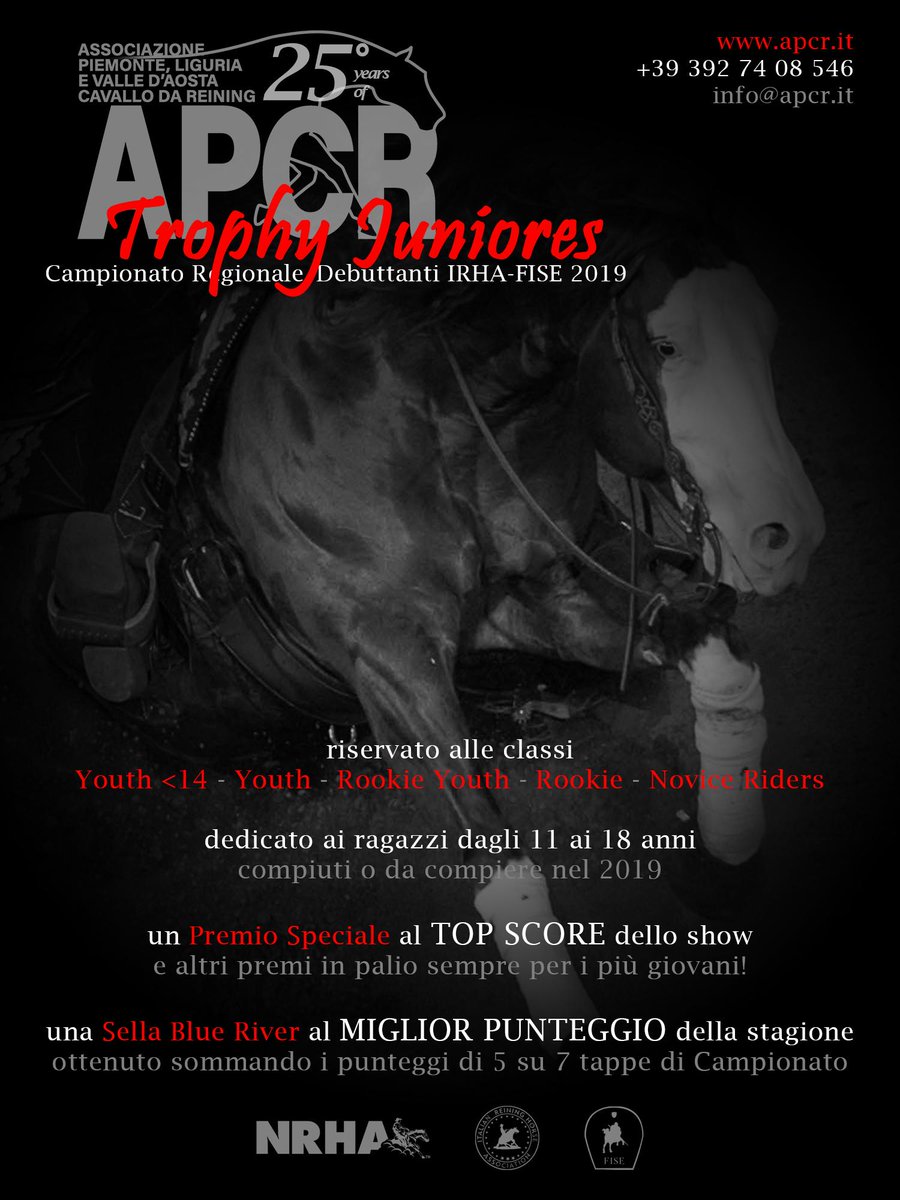 apcrReining's tweet photo. #APCR #Reining #Trophy #Juniores
#CampionatoRegionale #CampionatoDebuttanti
#PiemonteReining #IRHA #FISE #NRHA https://t.co/juBWpjBL0J
