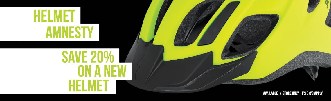 Helmet Amnesty!  Save 20% off a new helmet when you bring in your old one during April 

ow.ly/jOPI50qLLHZ