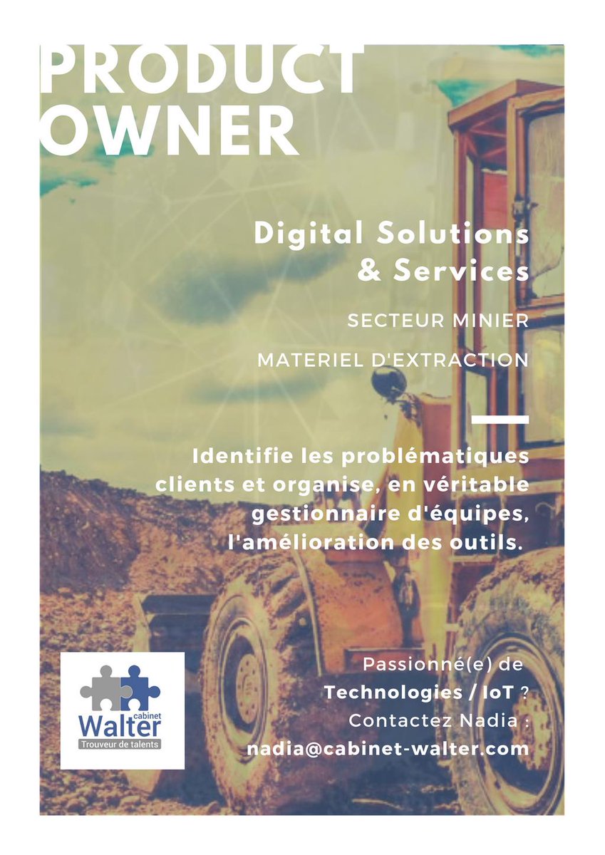 WalterCabinet's tweet photo. Expert #IoT passionné de #technologies dans la #construction / #extraction ? Vous êtes orienté #ameliorationcontinue et aimez le terrain ?
Votre profil nous intéresse : @WalterCabinet #TrouveurDeTalents
#backlog #Sprints #GoToMarket #agile #DigitalSolutions #ProductOwner https://t.co/Mr0NB4Gii9