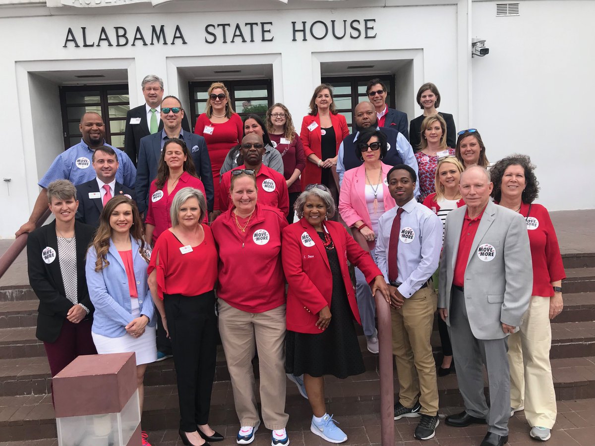 getmovingAL's tweet photo. Members of the Obesity Task Force joined @asahperd and the @HeartAlabama today in Montgomery for Advocacy Day and the "Move More" rally!  #GetMovingAL #MoveMoreMonth https://t.co/dnUAWvl6vA