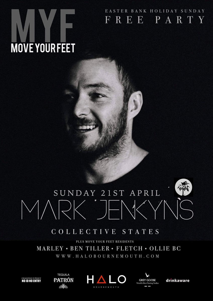 Moveyourfeetuk's tweet photo. Bank holiday weekend is looking tasty! Free party @halobournemouth https://t.co/Vp6js965Nt