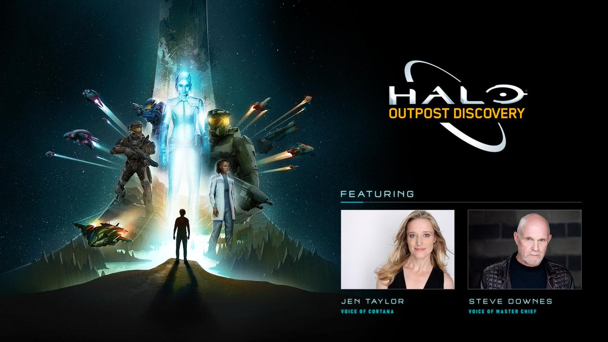 Halo's tweet photo. The voices of Master Chief (@SteveDownes117) and Cortana (@jentaylortown) will be joining us at all five @HaloOutpost events this summer!

Secure your tickets to 👀 &amp; 👂 these legends in person at https://t.co/OkePZS5t5X! #HaloOutpost https://t.co/eM0FnFoQNI