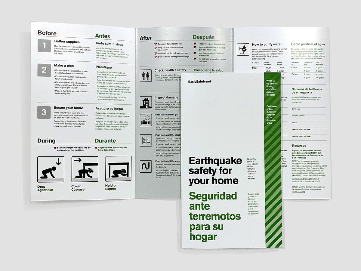 someguy_is's tweet photo. Today, on the anniversary of the 1906 earthquake, 54,000 bilingual safety guides are being delivered to households in San Francisco. Special thanks to @SappiNA  for their Ideas that Matter grant! #earthquake #safetyfirst #basicsafety https://t.co/gMbthxuAwf