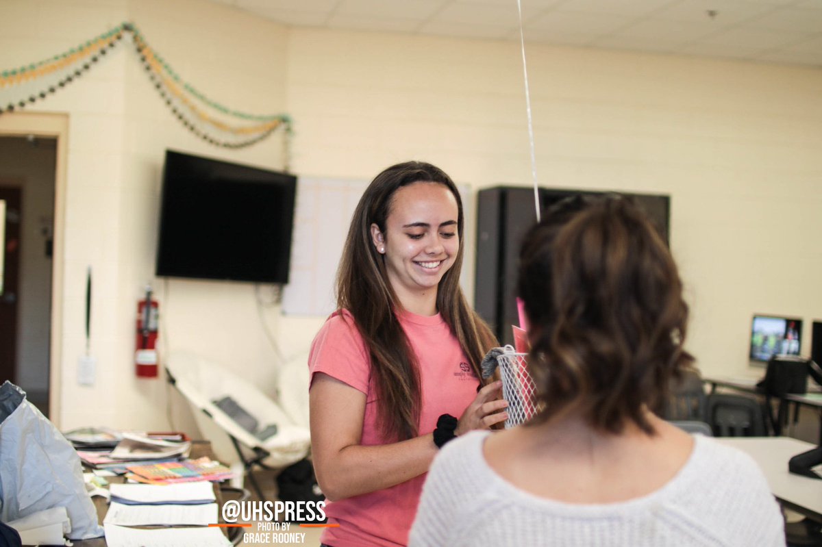 UHSpress's tweet photo. As this year comes to an end, advisor Courtney Hanks announced the new upcoming Editors in Chief for yearbook and news. https://t.co/d5hcNHhuIf