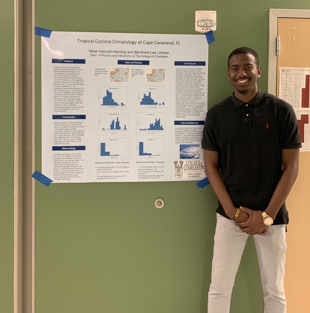 cofcwx's tweet image. Three of our seniors are presenting research today at the @CofCSSM poster session! #metstudents #cofcwx