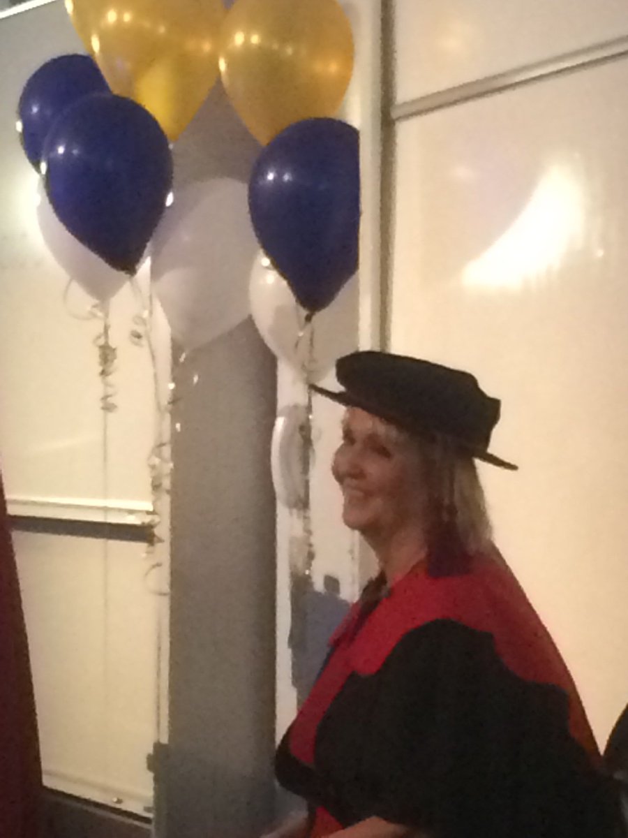 jaimee_mallion's tweet photo. Very proud of my supervisor @ProfJaneWood today at her Inauguration as Professor 😁 #ProfWoodGangs https://t.co/z9M4CeAIUz