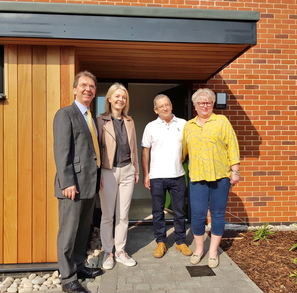 trussliz's tweet photo. With @TonyAbel and team talking about cutting red-tape to get more great homes built, welcoming new residents to Swaffham and trying out their new carbon free eco-bikes. #moregreathouses #norfolkbuilders #greendevelopment #YIMBY https://t.co/cLHXzY8jUD