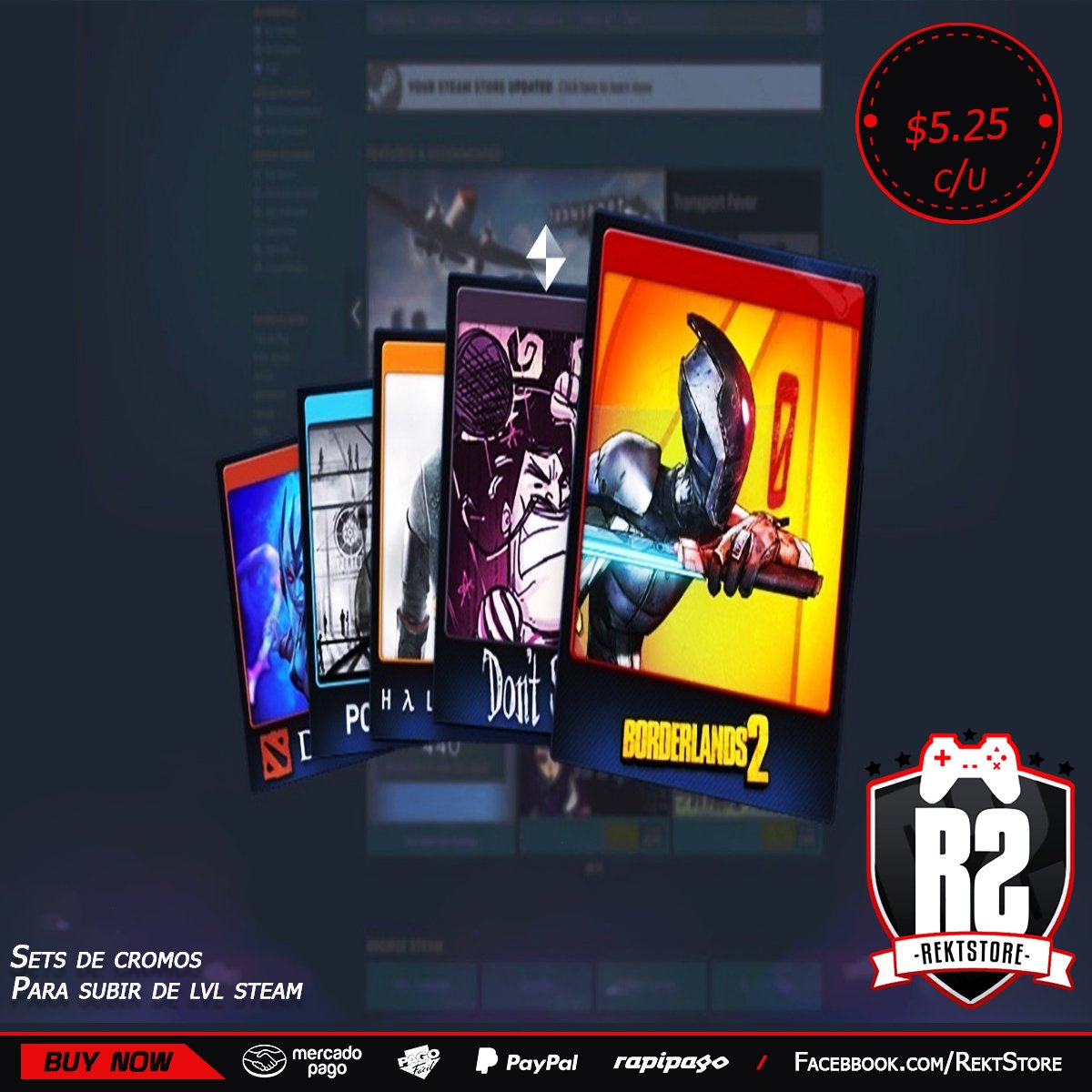 Rekt_Store's tweet photo. Sets de cromos para subir de nivel en steam, si te mandamos alguno que ya tenias, nos avisas y te lo cambiamos al momento!

https://t.co/LYdY63z3Es

#Steam #steamtradingcards #rektstore https://t.co/09xOyyGc8Y