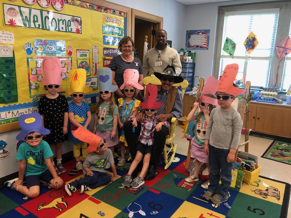 AustinPetty45's tweet photo. All Stone wanted was Pepaw to be his show and tell so all his friends made hats and wore sunglasses. ⁦@RPMotorsports⁩ just in case you wanted to know where the boss man was. https://t.co/DCOY16Mxoz
