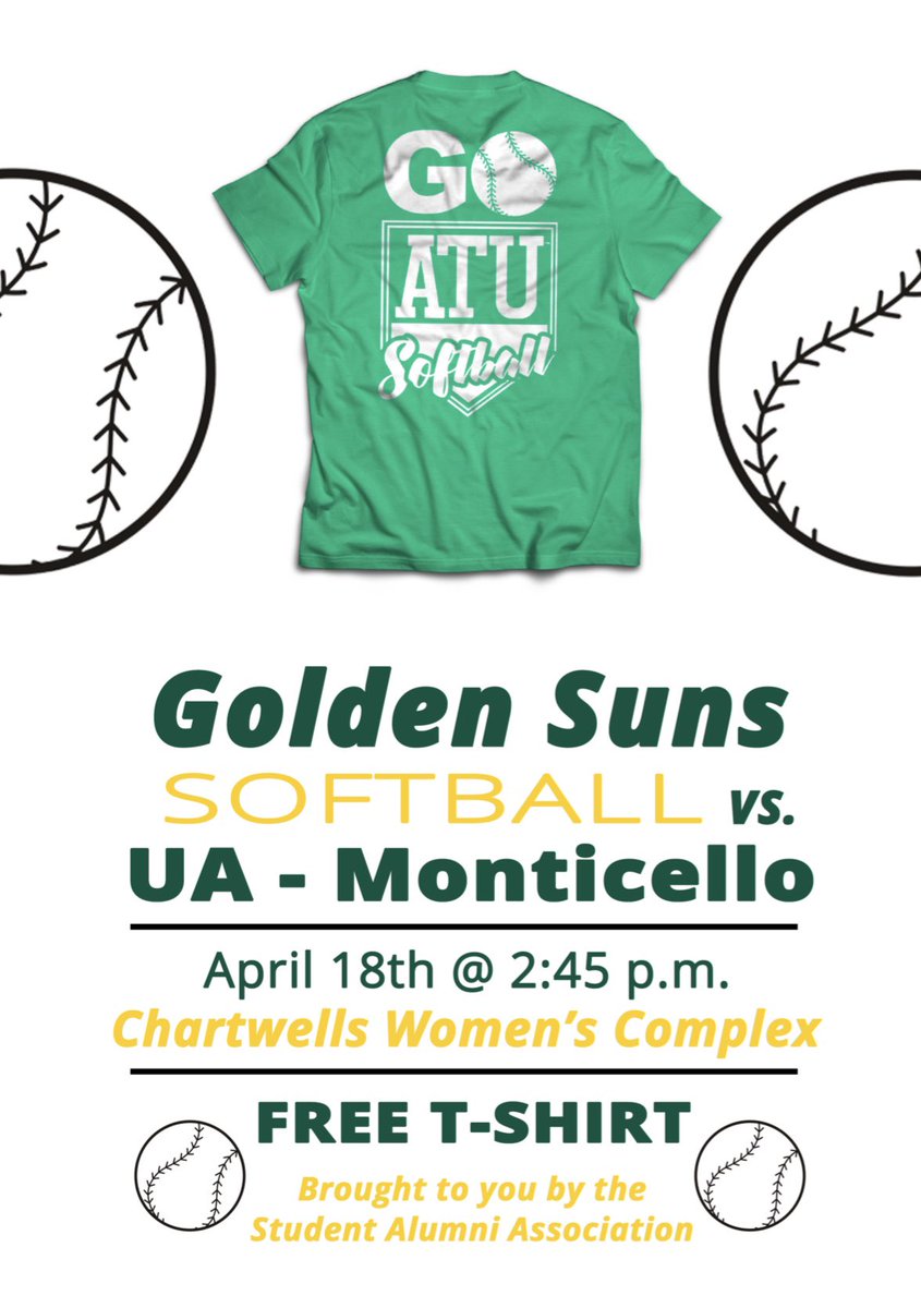 ATUPLC's tweet photo. 🌟🌟DON’T MISS THIS FREE T-SHIRT OPPORTUNITY!!!! 🌟🌟Come support the Golden Suns as they play Monticello! Oh and did we mention we are handing out free shirts?? #atuplc #gogoldensuns https://t.co/4FdNtl7dTD