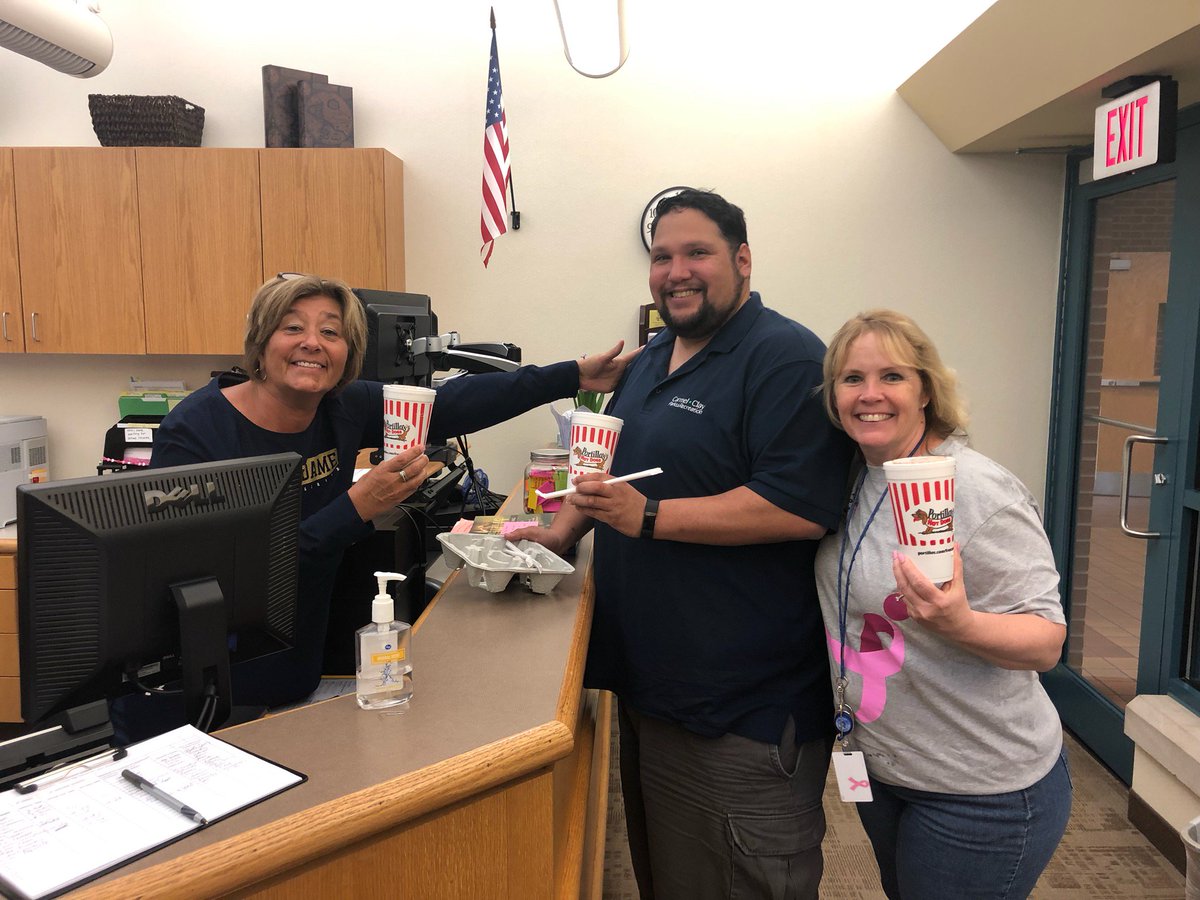 The random act of kindness from Joey Castillo. Deb and I experiencing our first #portillo chocolate cake shake. Thank you. Joey. Its yummy!!!