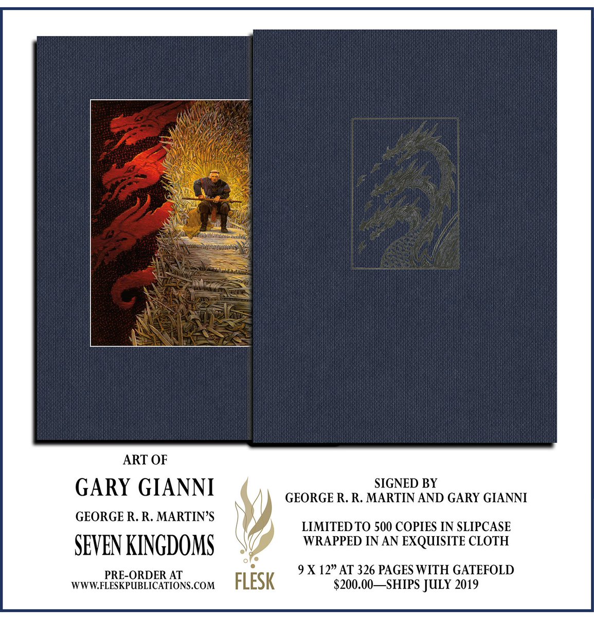 Art of Gary Gianni for George R. R. Martin’s Seven Kingdoms is now available for pre-order! Deluxe edition signed by Martin and Gianni. Learn more here: fleskpublications.com