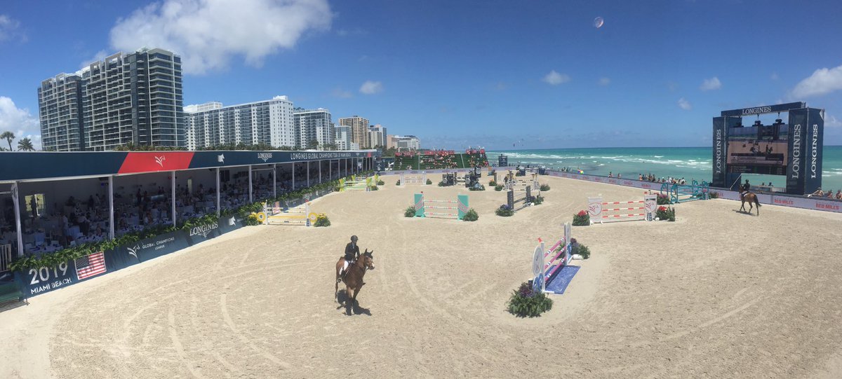 Today’s office view is hard to top ☀️🐴🏖 #lgctmiamibeach