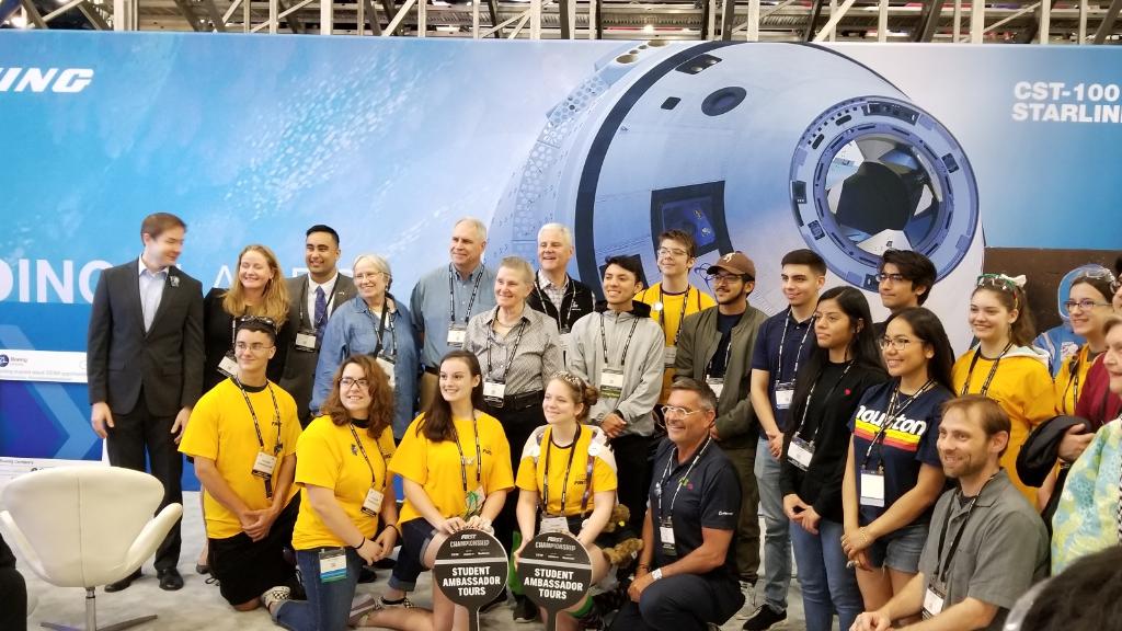 don_bossi's tweet photo. I got a chance to check out the #FIRSTChamp @Boeing Starliner exhibit. Thank you Boeing for sponsoring #DESTINATIONDEEPSPACE, our exciting FIRST Robotics Competition game this season, &amp; for everything you do to support our FIRST mission. @FIRSTweets @FRCteams #Boeinginspires https://t.co/C7vWZtJrgw