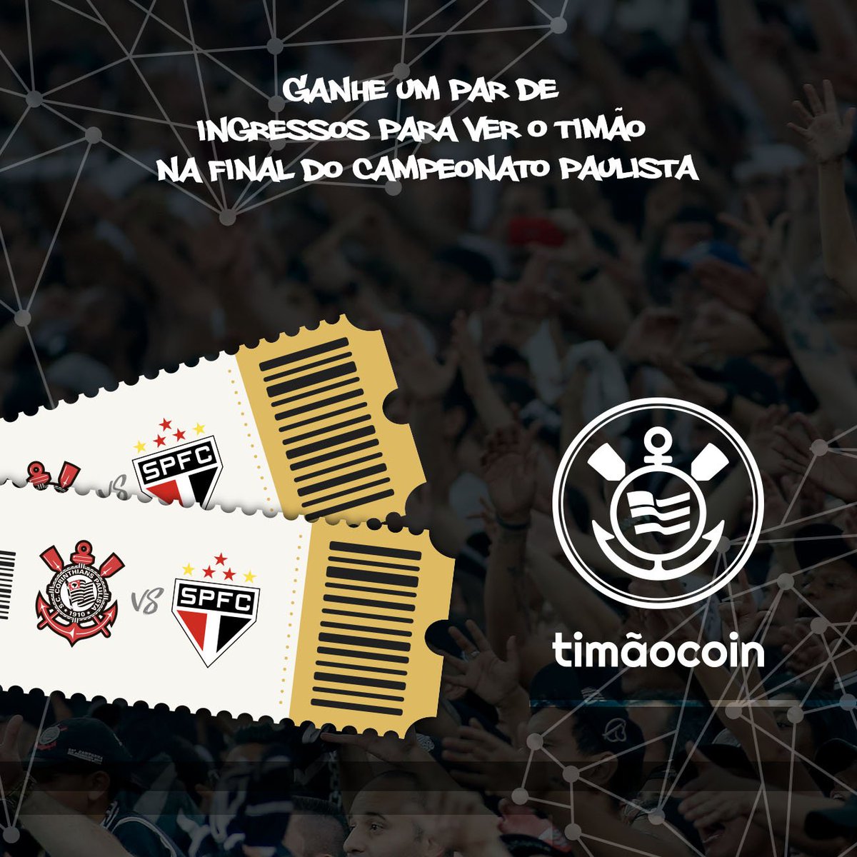 timaocoin's tweet photo. A Timãocoin te leva para a Final do Paulista na Arena Corinthians.
Poste uma foto em seu Facebook que prove que você é corinthiano e merece ir à Final do Paulistão 2019. Na legenda, conte a história da foto e use a hashtag #timaocoin e marque o perfil @timaocoin.club https://t.co/iVcVhD0ss1