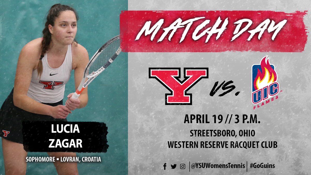 YSUWomensTennis's tweet photo. We take on UIC in a rematch of last year's Horizon League Championship final.
First serve is set for 3 p.m.
#GoGuins | #LetsGoY https://t.co/L94h8pmcR4