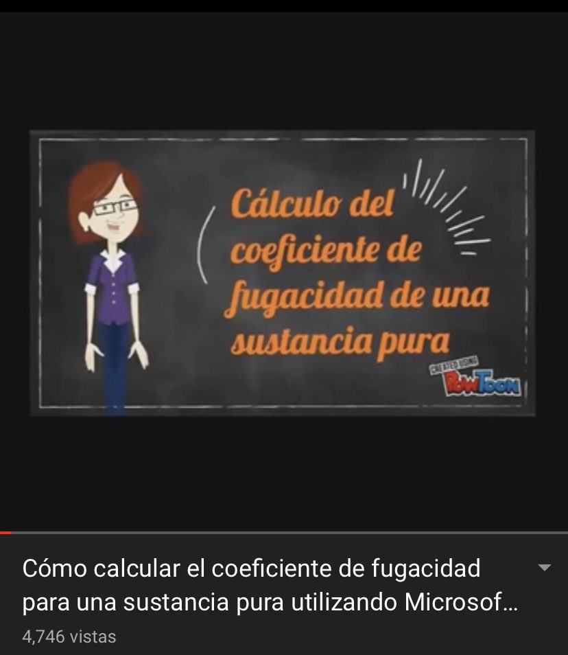 IQfacil's tweet photo. Aprende a utilizar #Microsoft #Excel para calcular el coeficiente de #fugacidad de un gas o un líquido puro. https://t.co/EVRFledPRt #termodinámica #Ingeniería #Química https://t.co/8Ac0QCMPqg