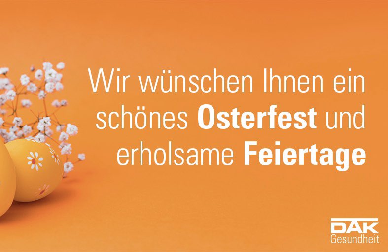 Dak Gesundheit Twitterren Wir Verabschieden Uns Ins Bevorstehende Osterwochenende Und Wunschen Allen Followerinnen Und Followern Ein Schones Osterfest Und Erholsame Feiertage Ab Dienstag Sind Wir Wieder Mit Neuen Politik Und Medieninfos Am Start