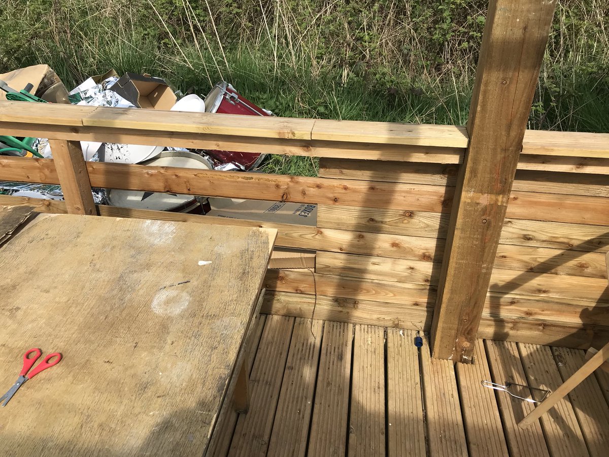 Samcoy1's tweet image. Even stolen the wood and started  to demolish the whole structure. Hard work from site mangers to build and a kind grant from Igas  ... no shame