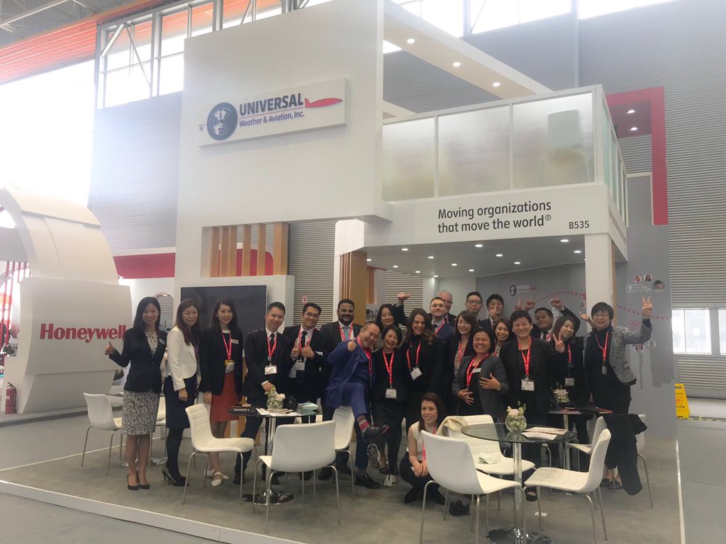 UniversalWeathr's tweet photo. That’s a wrap for #ABACE19! A HUGE thanks to @AsianBAA and @NBAA for putting together a fantastic show! Our Universal presenters rocked their educational sessions and we had the best time visiting with all our guests - everything was 💯. Thank you and see you at #ABACE20! https://t.co/TCm0NjWYy0