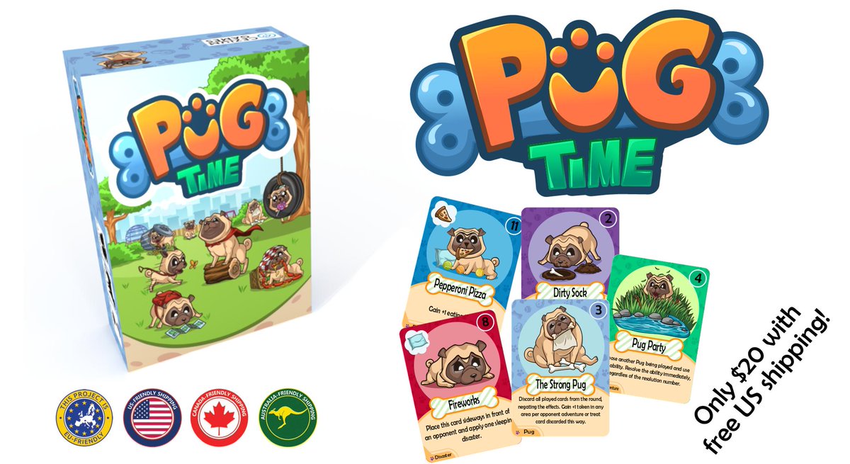 ceziumgames's tweet photo. Check out Pug Time, the next best thing to owning a pug! If you already own one, you know having more is always better! Only one week left, and you'll get the exclusive Black Pugs, only available when pledging through Kickstarter! https://t.co/gyetC3dG4F #pugs #pug #ItsPugTime https://t.co/WIIYEpnUM7