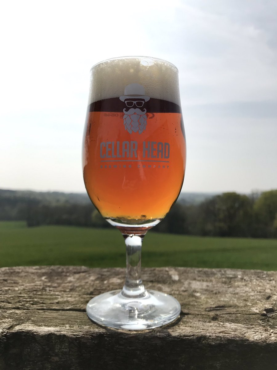 CellarHeadBrew's tweet photo. #SubThree, our low ABV #beer, is fresh on the pump this afternoon at the #taproom. Come and enjoy the ☀️ and this cracking view. Open till 8pm. #brewery #craftbeer #realale #Flimwell https://t.co/YAwfpCG5GF