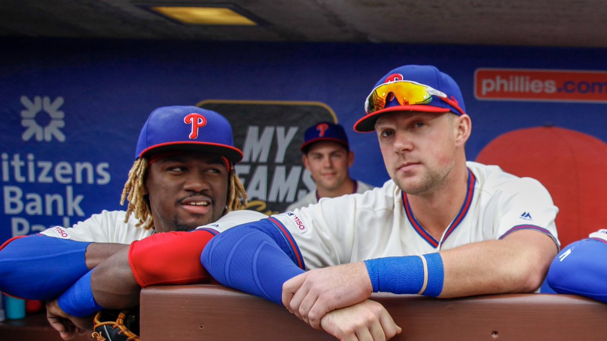 Phillies's tweet photo. Hello, Ms. Lady! I'm Scott, I'm Rhys’ teammate, and I think I might be able to help with the Pan/Pam dilemma. https://t.co/gn3Kee7pAt