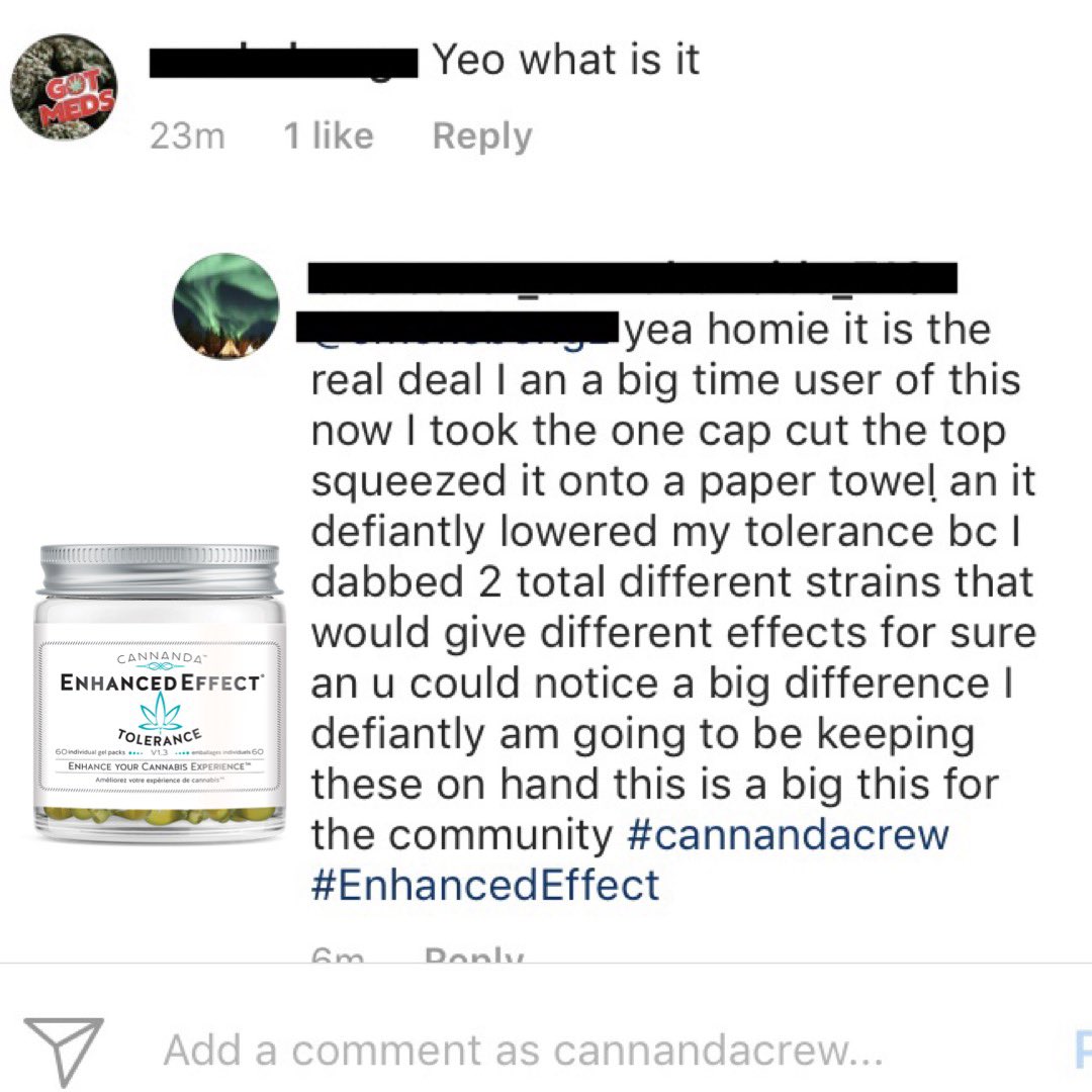 CannandaCrew's tweet photo. Portable gel packs means these little #cannabis boosters are convenient to bring to #420 event and easy to spread the love with friends & family
-
#CannabisTolerance #EnhancedEffect #EnhancedEffectReviews #CannandaTestimonials #Cannanda #terpenes #cannabiscommunity #CannandaCrew https://t.co/JL5cTp1GN8