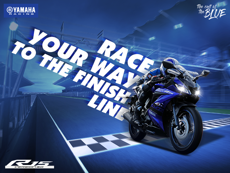 India_Yamaha's tweet photo. Bring out the racing spirit with R15 V3.0, a ferocious machine with a max powerhouse of 19.3 PS that brings track experience to the streets. 
Know more: https://t.co/SyNhmirB6O 
#Yamaha #R15V3 #RaceBred #DualChannelABS #R15WithABS #Safety #Race #Ride https://t.co/BiMy5B2upc
