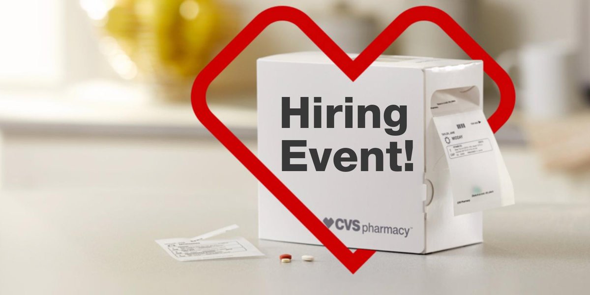 donnarlucia's tweet photo. CVS Health Hiring Event April 26 &amp; 27: Now hiring more than 100 Multi-Dose Packaging Pharmacy Technicians in our Plantation, Florida facility. In house Pharm Teach training available for the right candidate. RSVP today, space is limited! https://t.co/y9vLThvHLJ https://t.co/FCJV5DVeGX