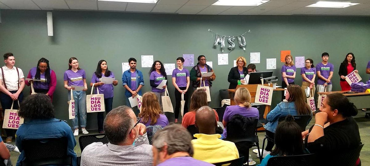 bothandcoaching's tweet photo. So grateful to be a part of MSU Dialogues again this spring! A wonderful final celebration last night & big thank you @donnakaplowitz for your leadership in helping us “plant seeds” for social justice one dialogue circle at a time! #talkacrossdifference #MSUdialogues https://t.co/UZcNbuPouB