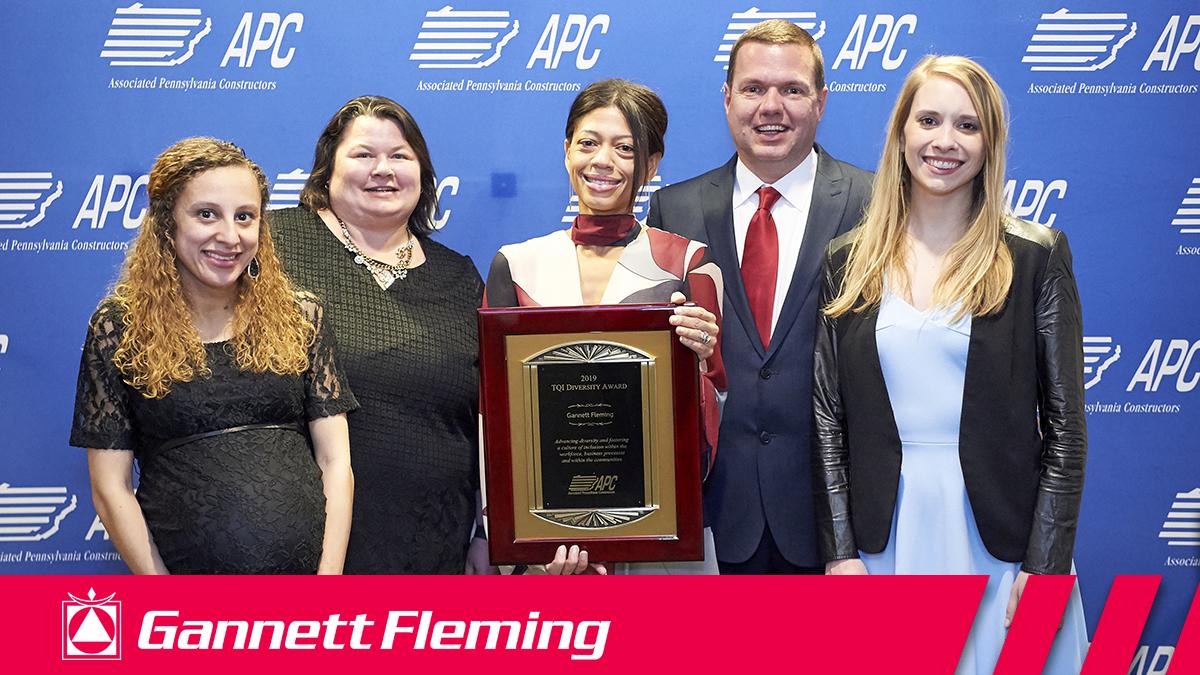 GannettFleming's tweet photo. #GannettFleming received the Total Quality Initiative (TQI) Diversity Award at the recent @PAConstructors 2019 TQI Awards Banquet! Learn more: https://t.co/PkiyfUvhUu #JoinOurJourney #ConnectedWomenGF #FuGenGF #MilitaryVetsGF #diversity https://t.co/1ZK8Dh13Zr