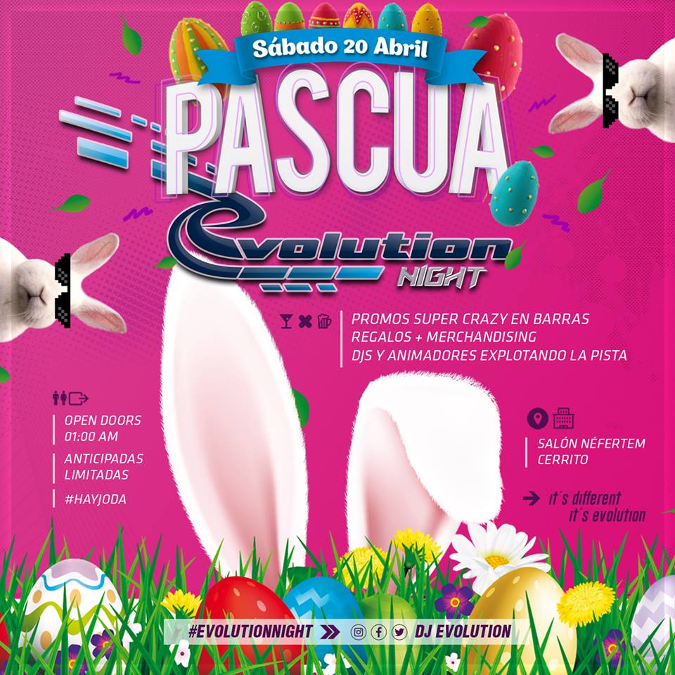 radiogenerador's tweet photo. 📢 #ConcursosCopados Te regalamos #FreePass para la #EvolutionNight II #EspecialPascua Este Sábado #20deAbril #Cerrito by #DjEvolution 🐰👉 Dale "Me Gusta" ❤️ a la imagen y dejanos tu Nombre + los 3 últimos números de tu DNI en los comentarios 🎉😎 https://t.co/FiwCWW9nNk