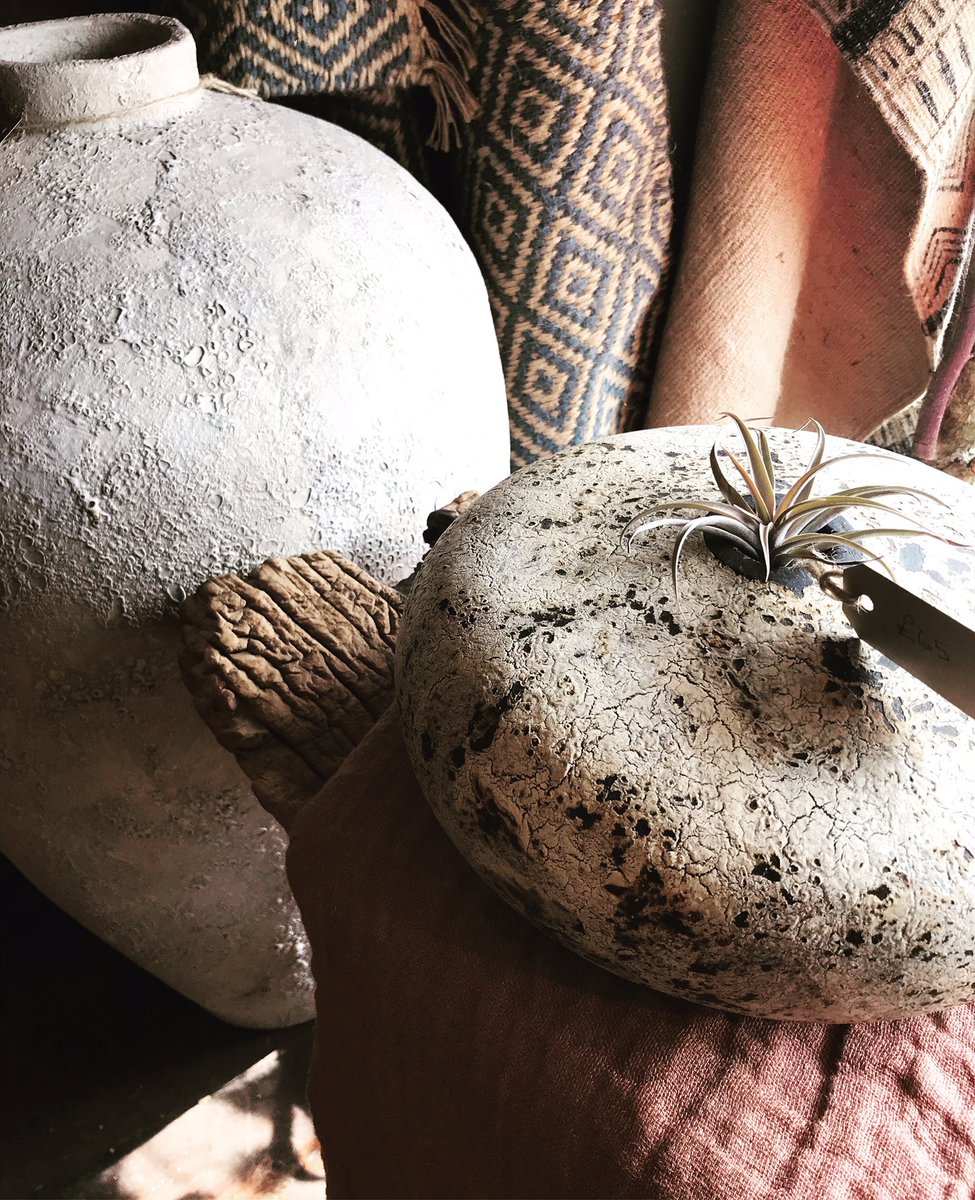 Due to popular demand, more of our stunning textured pots have arrived here in the shop. 
The light shows off their wonderful texture, and with a full range of colours, we don’t think they’ll be here long!