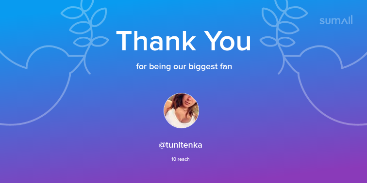Bellabravo97's tweet photo. Our biggest fans this week: @tunitenka. Thank you! via https://t.co/Cx4Z02kVyx https://t.co/xjqlq0g7t1