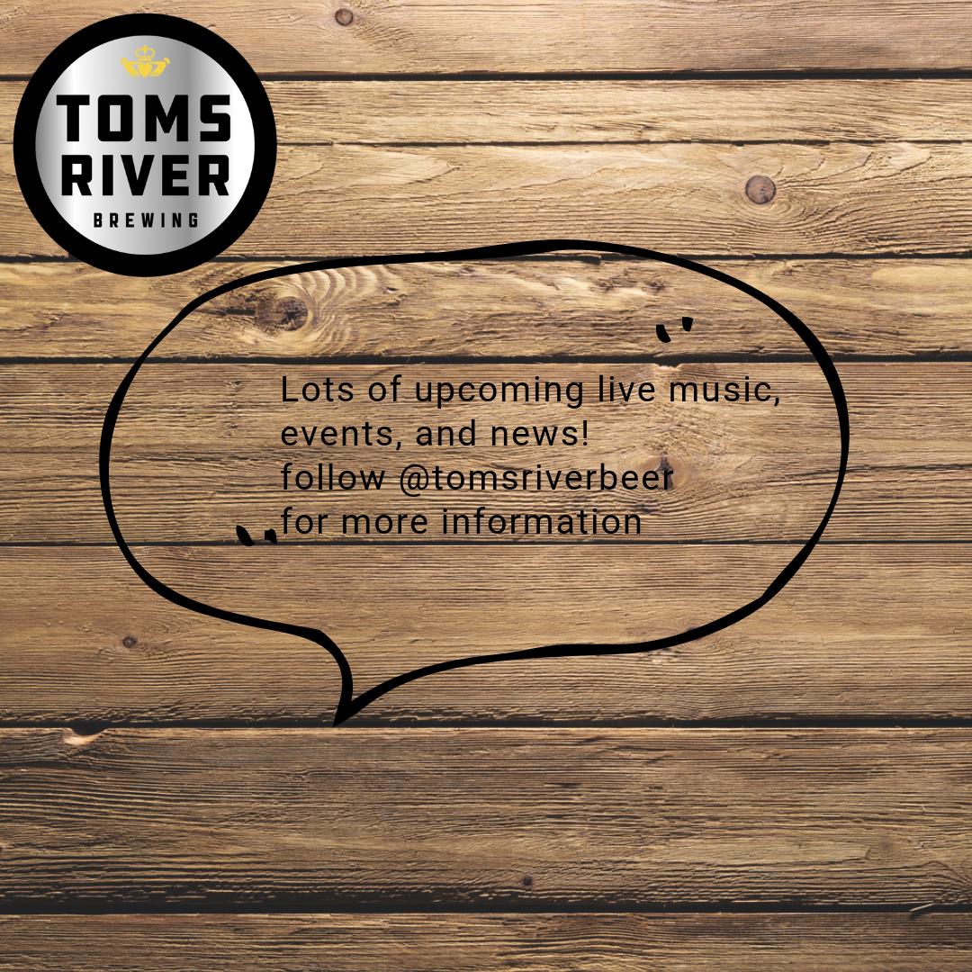 Check out the latest news on live music, events, and beer releases! Follow @tomsriverbeer for more information! #njcraftbeer #tomsriverbeer #tastefullyreimagined #irishbornjerseybrewed 
.
.
.
LIMITED RELEASE ANNOUNCED TODAY! @tomsriverbeer