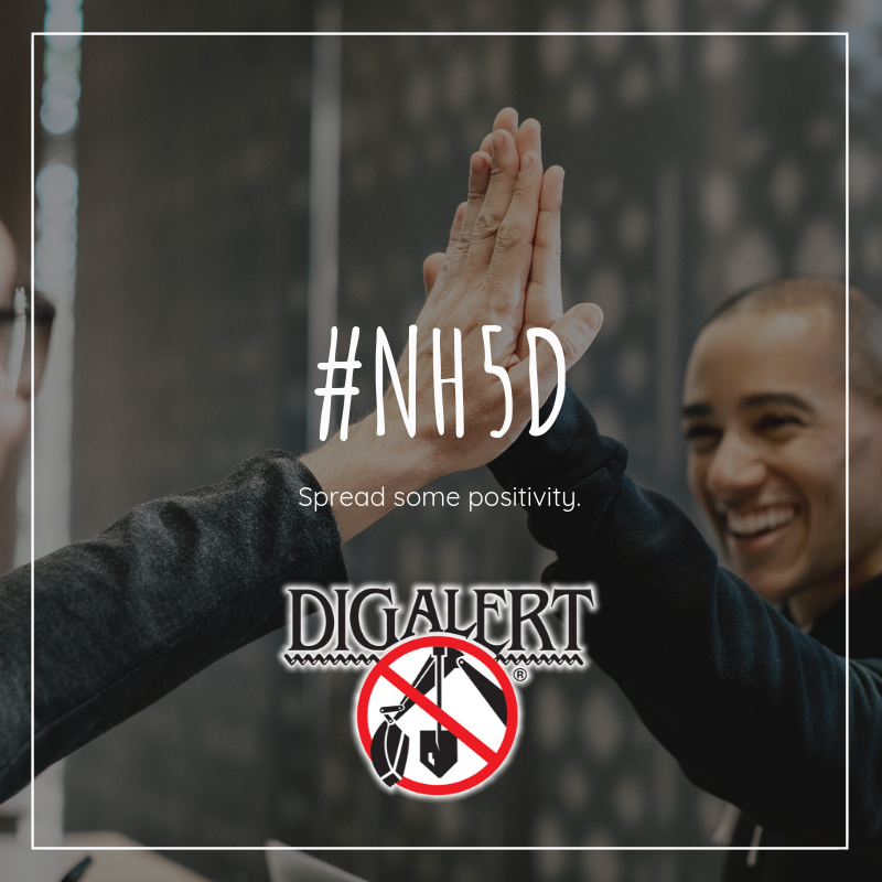DigAlert's tweet photo. High-Five!
Spread some positivity. Itβs National High-Five Day!
#High5 #NH5D #DigAlert #contactDigAlert #811 #contact811 #safeDigging #safeDigger #excavationSafety #digSafety https://t.co/CKAcBnog8W