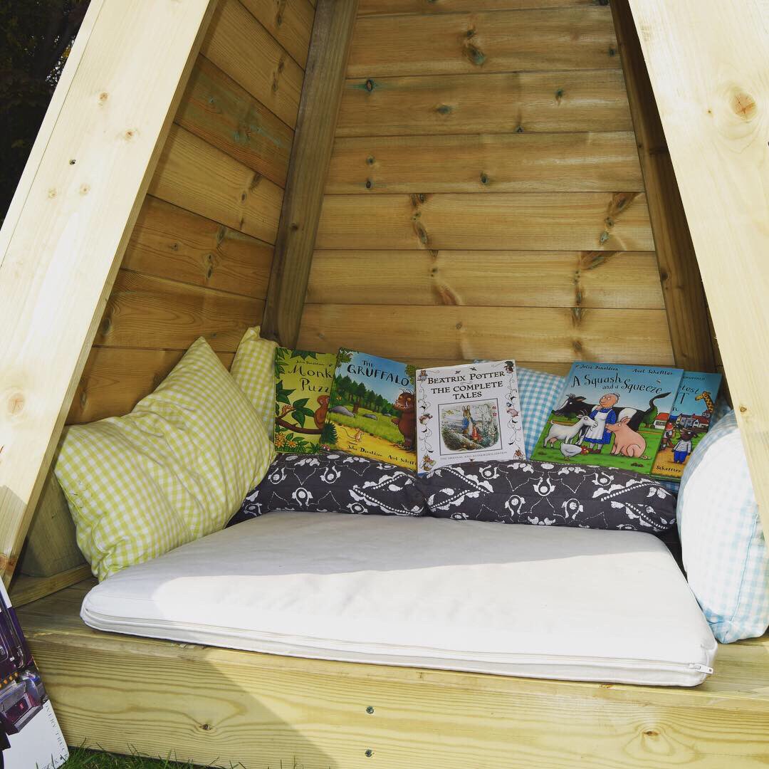 WoodbeCreate's tweet photo. Reading teepees ready for young story-lovers! Let them share a book in style. Made to measure for EYFS settings or your garden. DM for quotes or enquiries or drop us an email. https://t.co/qpfxld8k7G