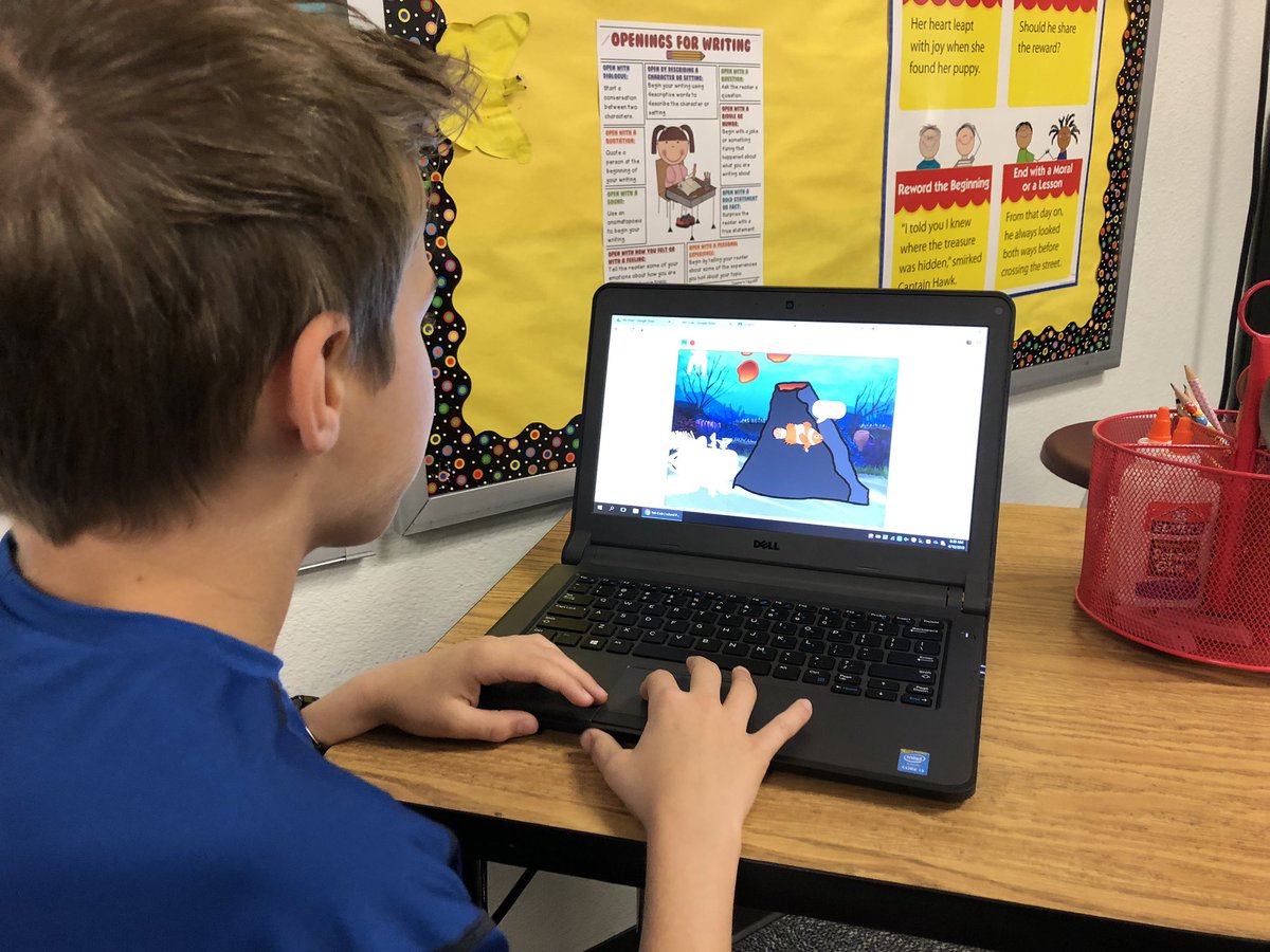 pfisdit's tweet image. More higher level learning @BrookhollowES 4th grade students in Ms. Browning’s class shared their anim research projects with me. They could pick their deliver tool and I saw @scratch and @GoogleForEdu Slides. #BlendedLearning @pfisd #pfisdit